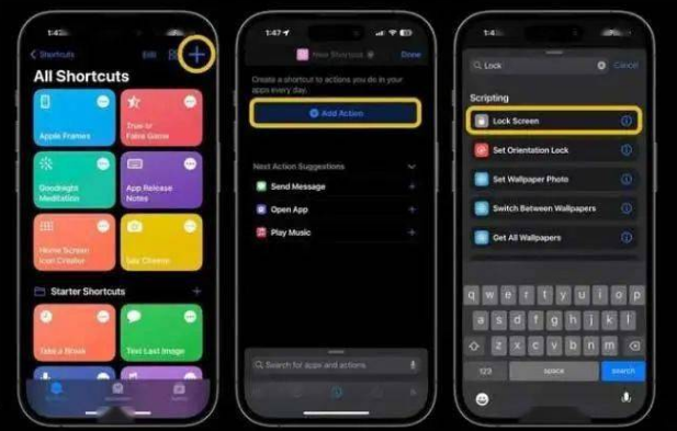临汾苹果14锁屏维修店分享iPhone14升级iOS16.4后如何创建锁屏快捷方式 
