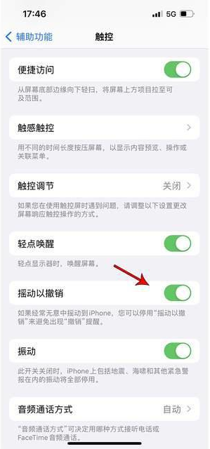 临汾苹果手机维修分享iPhone手机如何设置摇一摇删除文字 